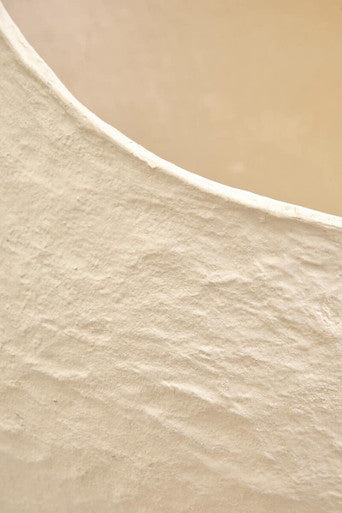 Cotton Mache Large Beige Planter | Sanai