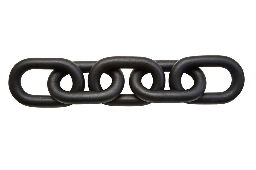Black Wood 5 Link Table Decor Chain | Cato