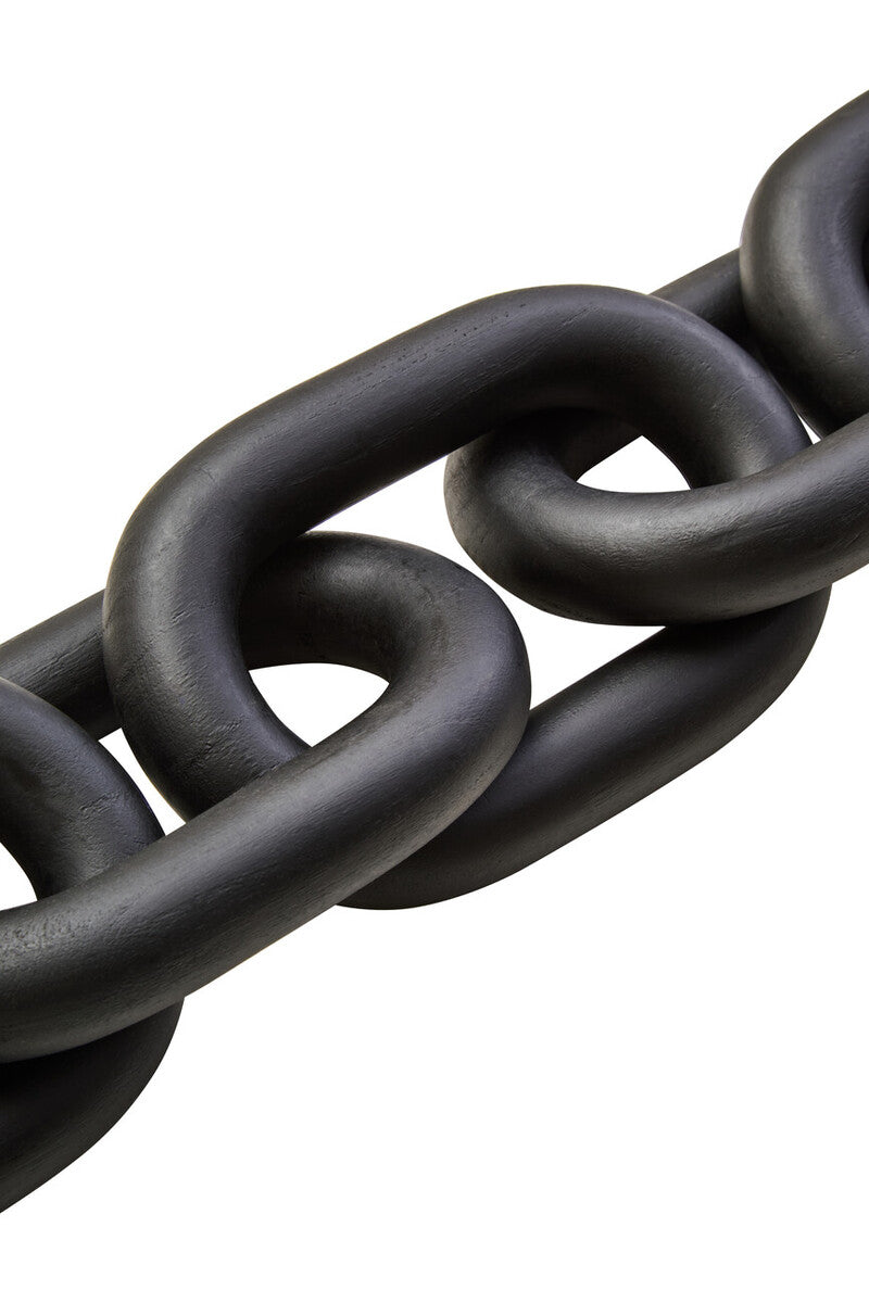 Black Wood 5 Link Table Decor Chain | Cato