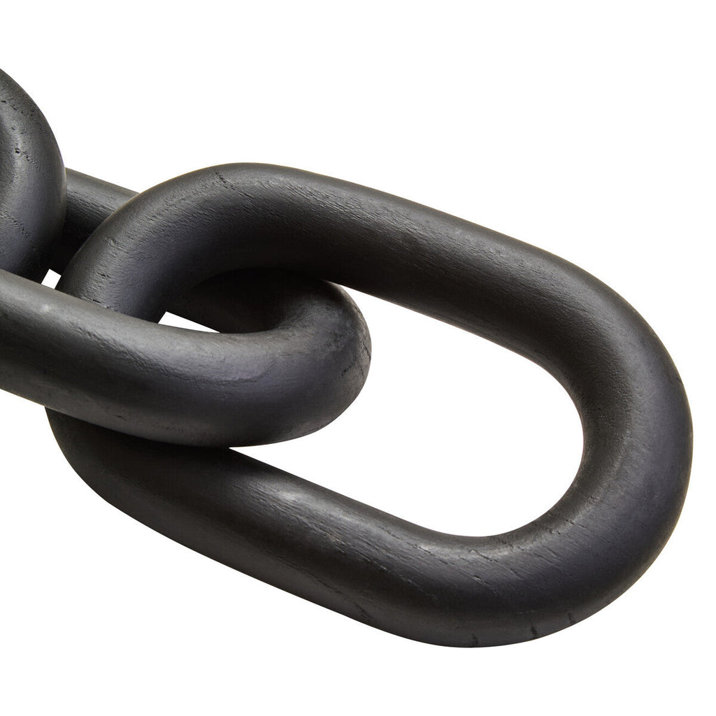 Black Wood 5 Link Table Decor Chain | Cato