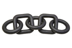 Black Wood Five Link Table Decor Chain | Cato