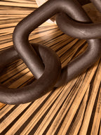 Black Wood Five Link Table Decor Chain | Cato