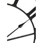60cm Dia Black Metal Wall Clock | Genova