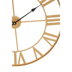 60cm Dia Large Gold Metal Wall Clock | Genova