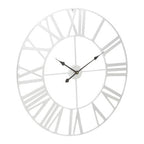80cm Dia Silver Metal Wall Clock | Genova