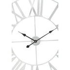 80cm Dia Silver Metal Wall Clock | Genova