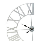 80cm Dia Silver Metal Wall Clock | Genova