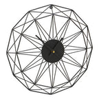 40cm Dia Small Black Metal Wall Clock | Genova
