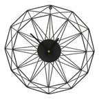 40cm Dia Small Black Metal Wall Clock | Genova