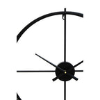 60cm Dia Large Black Finish Wall Clock | Kent