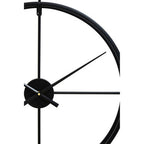 60cm Dia Large Black Finish Wall Clock | Kent