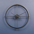 60cm Dia Large Black Finish Wall Clock | Kent