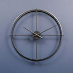 60cm Dia Large Black Finish Wall Clock | Kent