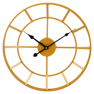 40cm Dia Small Gold Finish Metal Wall Clock | Kent