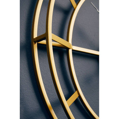 40cm Dia Small Gold Finish Metal Wall Clock | Kent