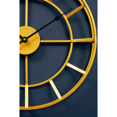 40cm Dia Small Gold Finish Metal Wall Clock | Kent