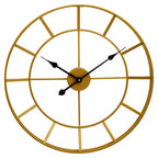 60cm Dia Large Gold Finish Metal Wall Clock | Kent