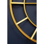 60cm Dia Large Gold Finish Metal Wall Clock | Kent