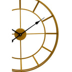 60cm Dia Large Gold Finish Metal Wall Clock | Kent