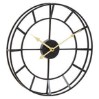 40cm Dia Small Black Finish Metal Wall Clock | Kent
