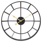 40cm Dia Small Black Finish Metal Wall Clock | Kent