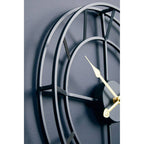 40cm Dia Small Black Finish Metal Wall Clock | Kent
