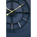 40cm Dia Small Black Finish Metal Wall Clock | Kent