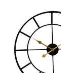 60cm Dia Large Black Finish Metal Wall Clock | Kent