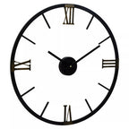 70cm Dia Round Black Metal Wall Clock | Kent