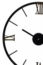 70cm Dia Round Black Metal Wall Clock | Kent