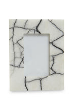 White and Black Marble 4In X 6In Small Photo Frame | Marmara