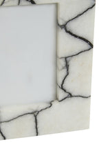 White and Black Marble 4In X 6In Small Photo Frame | Marmara