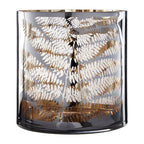 Large Glass Hurricane Candle Holder | Fern