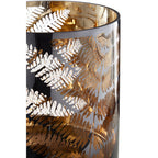 Large Glass Hurricane Candle Holder | Fern