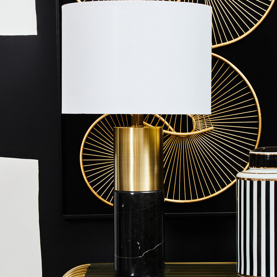 Black Marble and Gold Table Lamp | Edgar