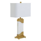 Table Lamp in White Marble and Gold | Edith