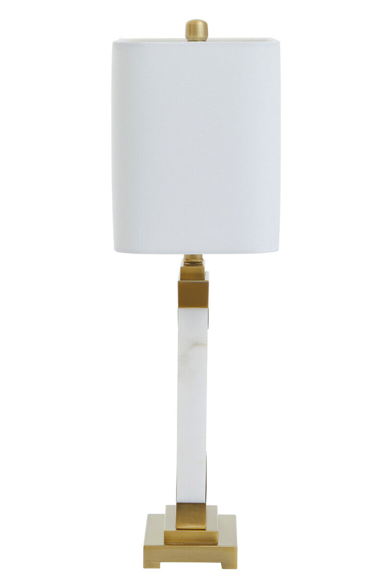Table Lamp in White Marble and Gold | Edith