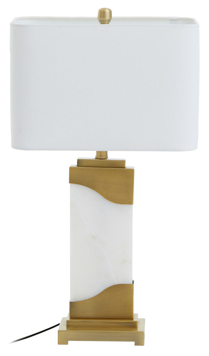 Table Lamp in White Marble and Gold | Edith