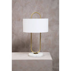 White Fabric Shade Table Lamp | Nolan