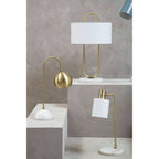 White Fabric Shade Table Lamp | Nolan