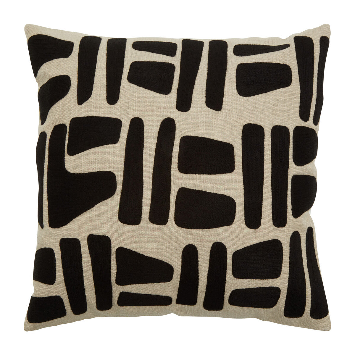 Natural and Black Square Cushion | Bosie Ozella