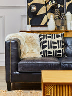 Natural and Black Square Cushion | Bosie Ozella