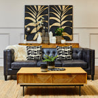 Natural and Black Square Cushion | Bosie Ozella