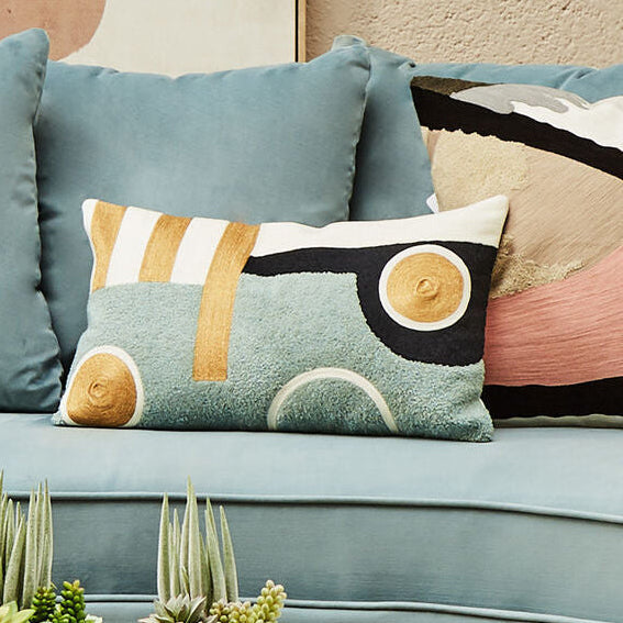 Abstract Rectangular Cushion | Bosie Ozella