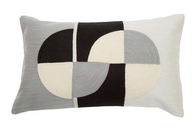 Circular Embroidered Rectangular Cushion | Bosie Ozella