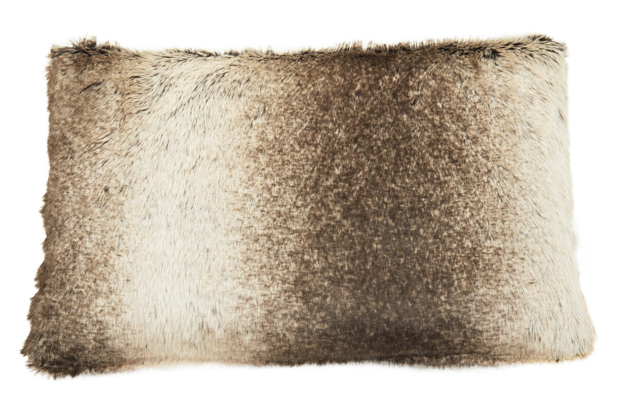 Bosie Mocha Ombre Rectangular Fur Cushion | Lamina