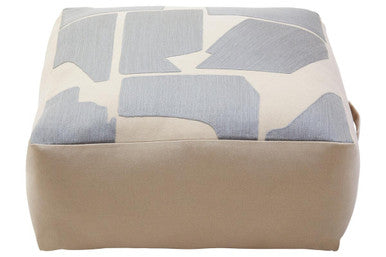 Natural and Grey Square Floor Cushion | Bosie Ozella