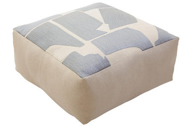 Natural and Grey Square Floor Cushion | Bosie Ozella
