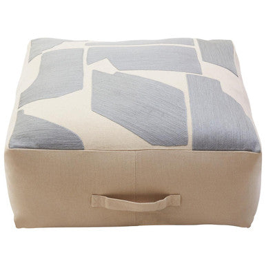 Natural and Grey Square Floor Cushion | Bosie Ozella