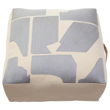 Natural and Grey Square Floor Cushion | Bosie Ozella